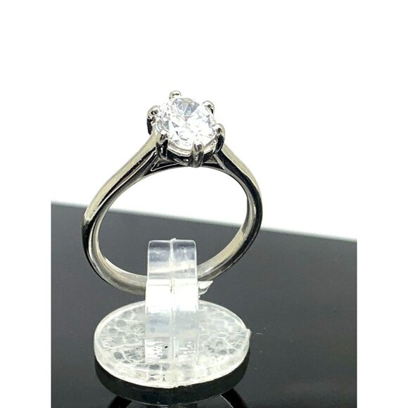 Engagement Ring Diamond 0.96ct GIA VS2 F Platinum Oval Solitaire Size 4.5 - Picture 14 of 15
